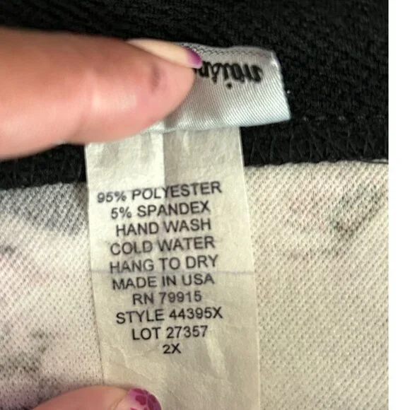 NY Invasion  Floral Pencil Skirt Size 2X - Picture 6 of 7